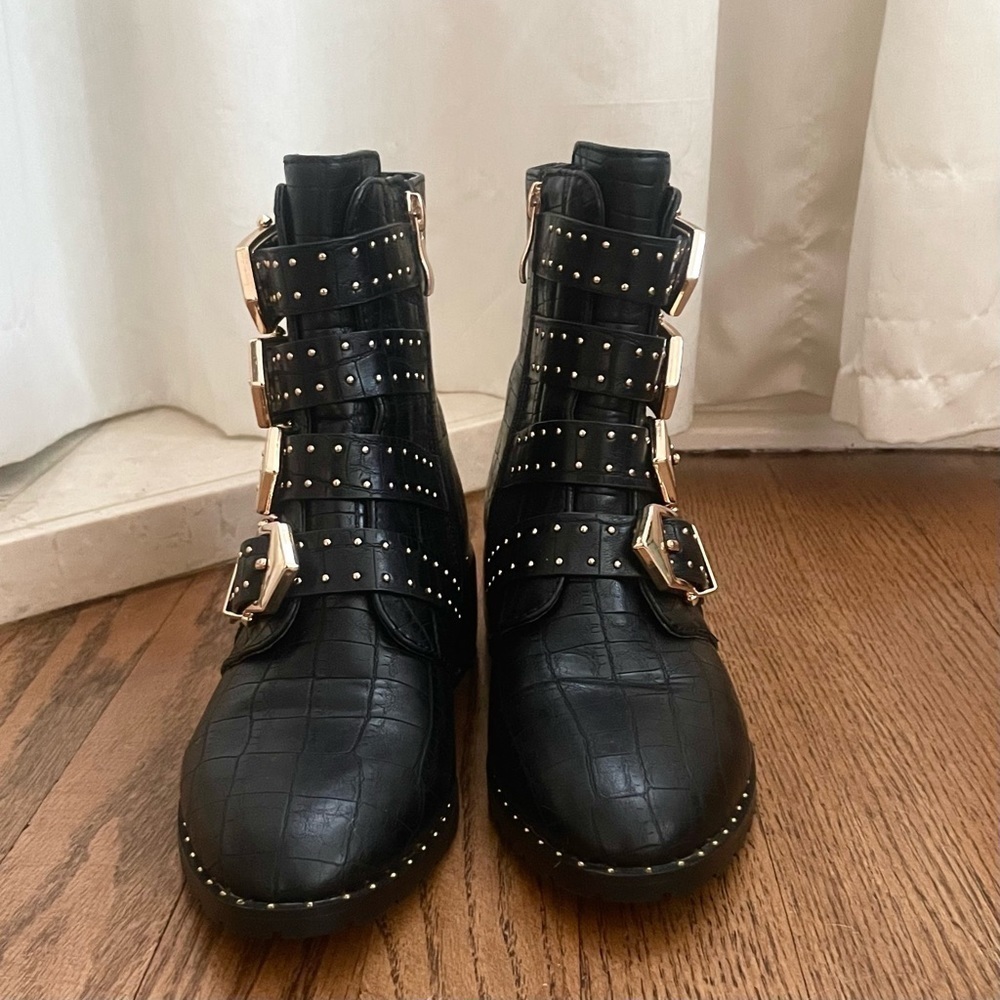 AKIRA studded strapped ranger boots - Picture 2 of 3